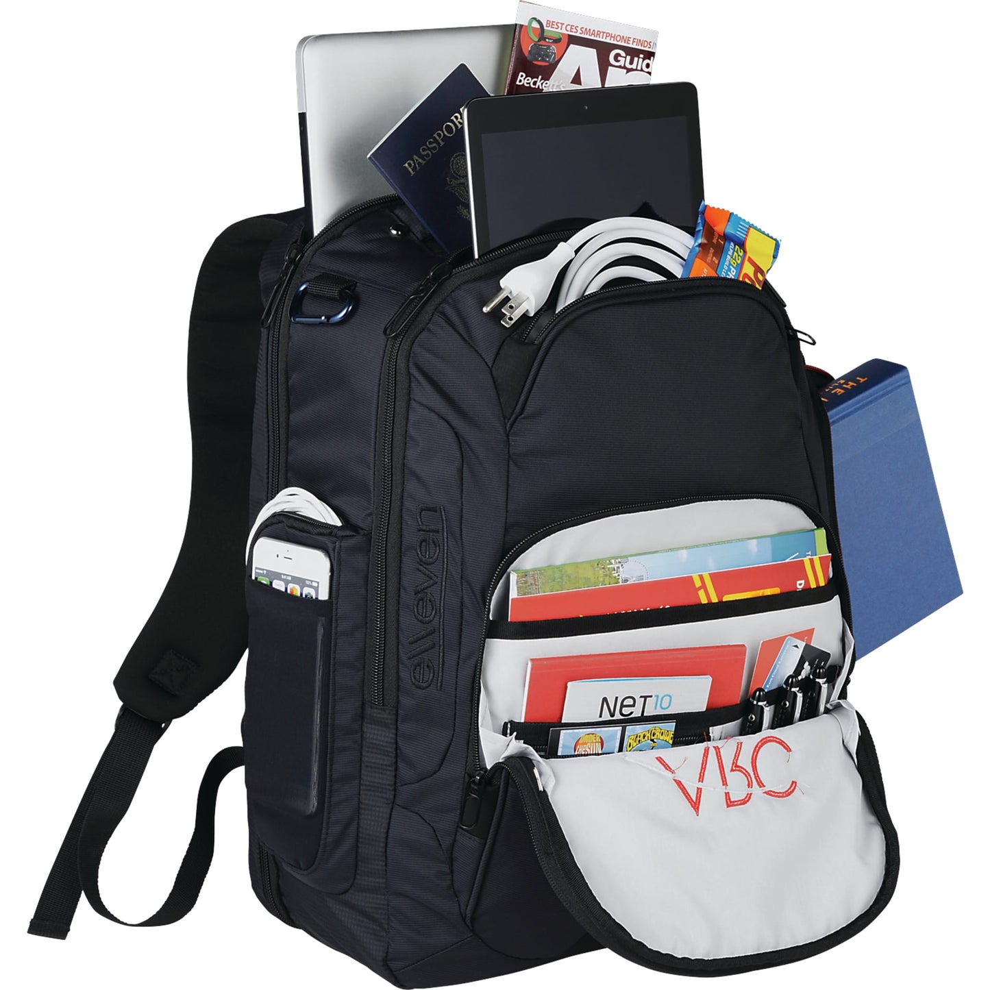 elleven™ Rutter TSA 17" Computer Backpack - Etchified - Etchified - 0011-47BK