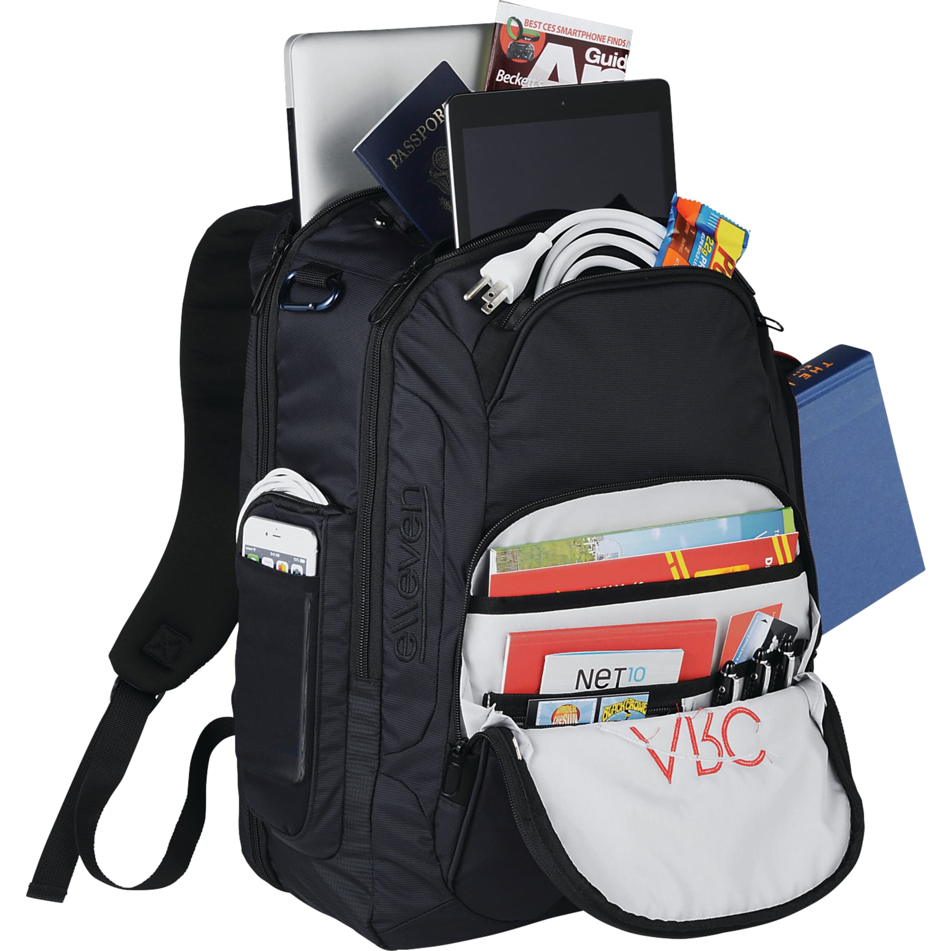 elleven™ Rutter TSA 17" Computer Backpack - Etchified - Etchified - 0011-47BK