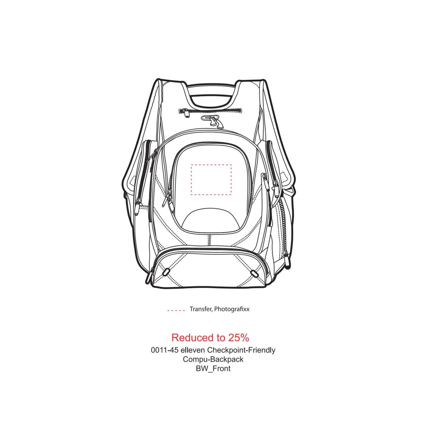 elleven™ TSA 17" Computer Backpack - Etchified - Etchified - 0011-45CA