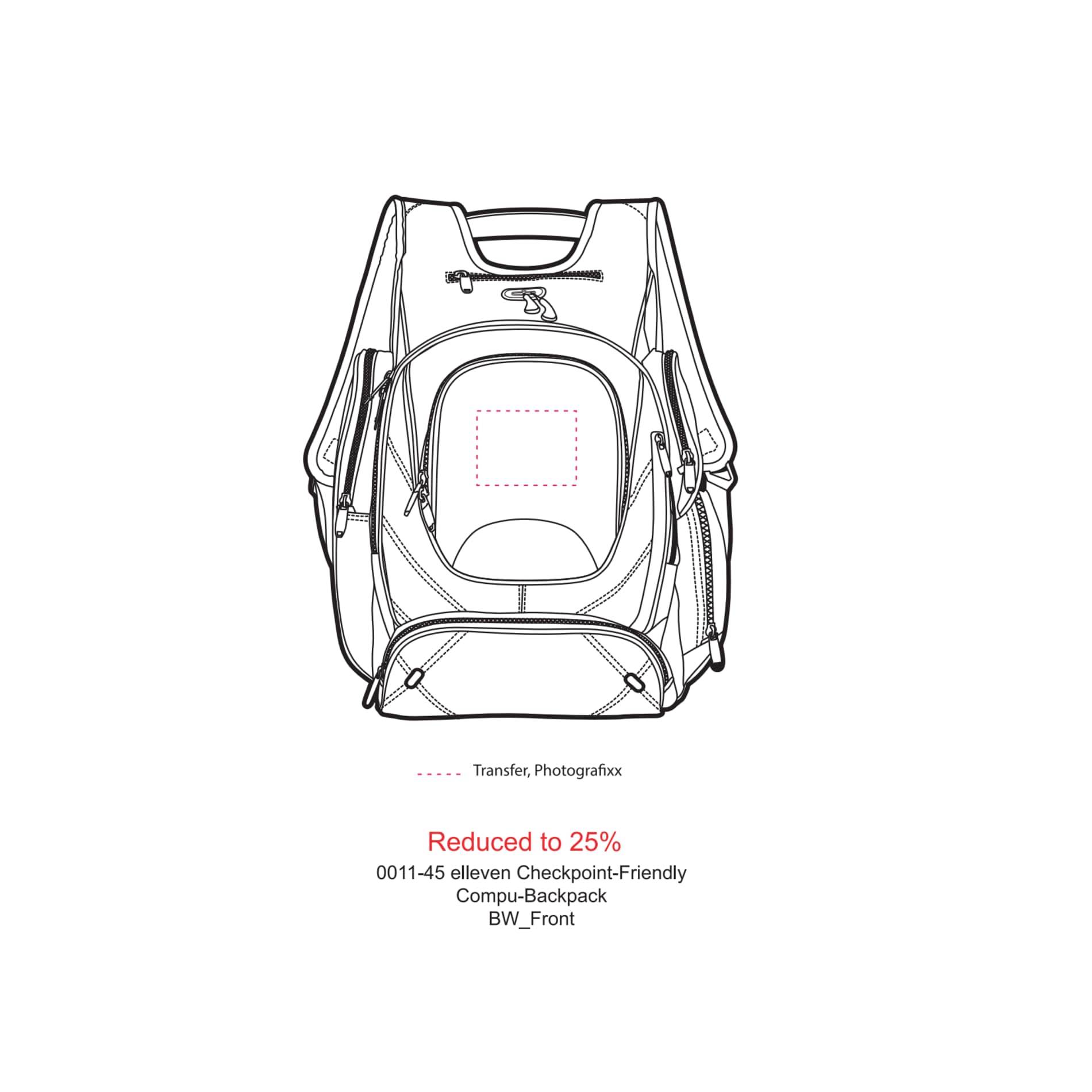 elleven™ TSA 17" Computer Backpack - Etchified - Etchified - 0011-45CA