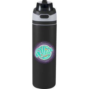 Elvin 28oz Recycled Stainless Flip Straw Bottle - Etchified - Etchified - SM-6965BK