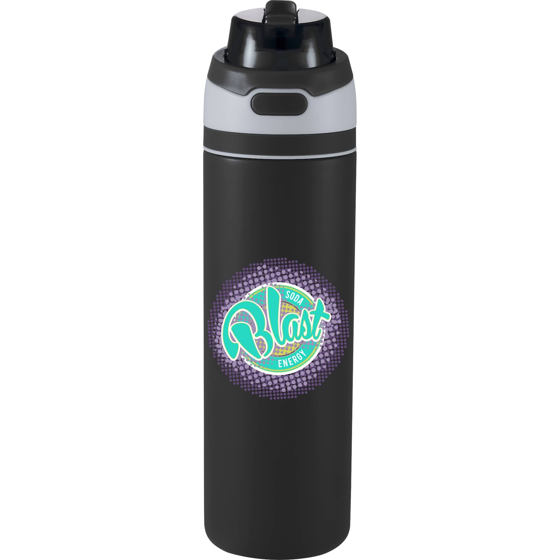 Elvin 28oz Recycled Stainless Flip Straw Bottle - Etchified - Etchified - SM-6965BK