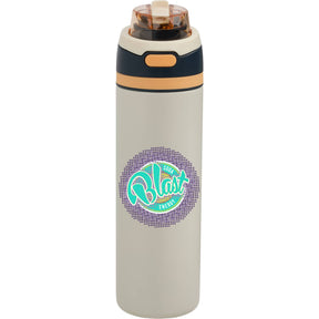 Elvin 28oz Recycled Stainless Flip Straw Bottle - Etchified - Etchified - SM-6965GR