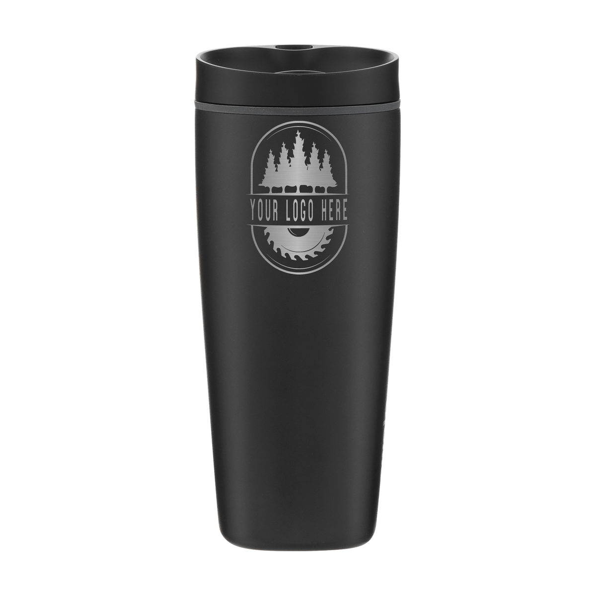 Custom Owala SmoothSip Slider 20oz with Laser Engraving - very very dark, engraved logo, back