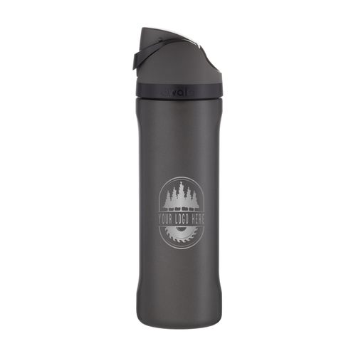 Custom Owala FreeSip 24oz with Laser Engraving - nailed it, engraved logo, side 1