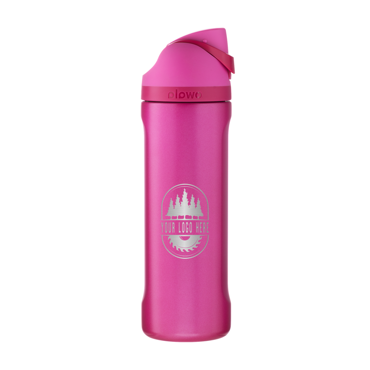 Custom Owala FreeSip 24oz with Laser Engraving - read my lips, engraved logo, side 2