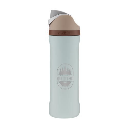 Custom Owala FreeSip 24oz with Laser Engraving - calm waters, engraved logo, side 1