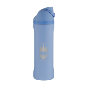 Custom Owala FreeSip 24oz with Laser Engraving - out of the blue, engraved logo, side 2