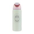 Custom Owala FreeSip 32oz with Laser Engraving - coastal mist, engraved logo, front