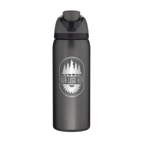 Custom Owala FreeSip 32oz with Laser Engraving - nailed it, engraved logo, front