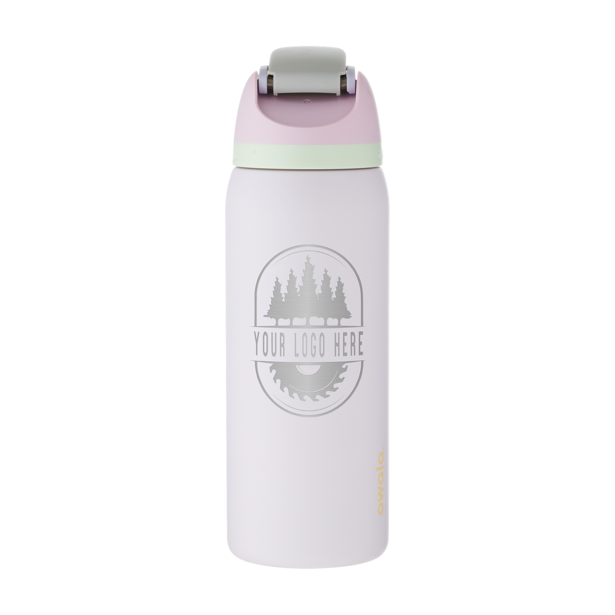 Custom Owala FreeSip 32oz with Laser Engraving - candy coated, engraved logo, back