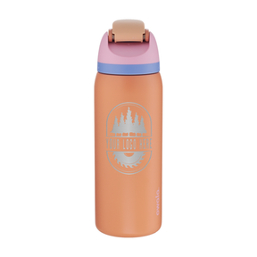 Custom Owala FreeSip 32oz with Laser Engraving - tangy tango, engraved logo, back