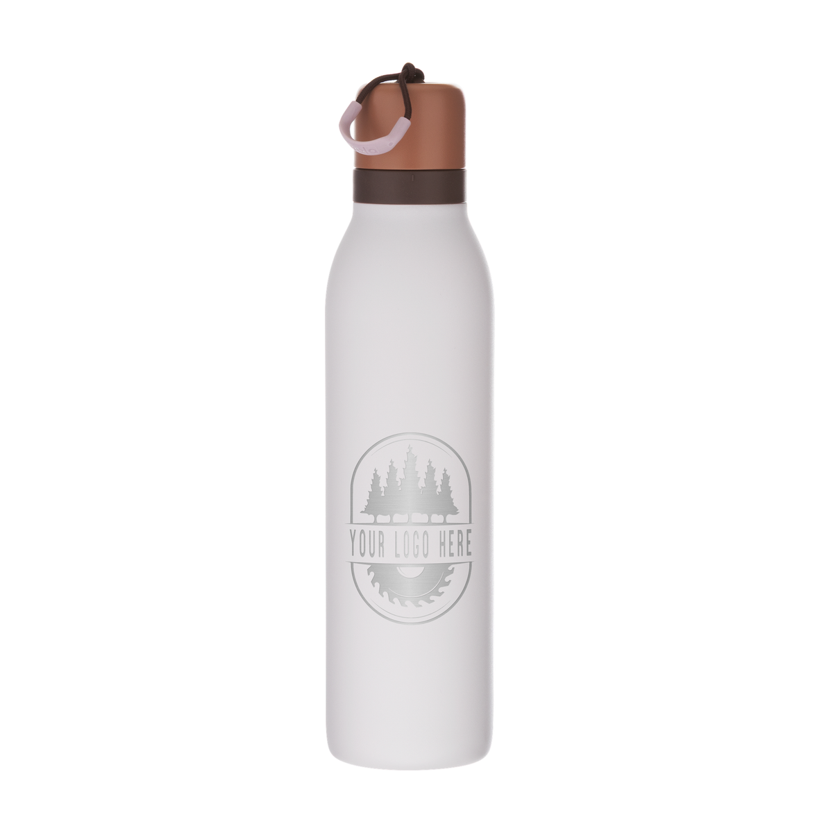 Custom Owala FreeSip Twist 24oz with Laser Engraving - sleepy lavender, engraved logo, back