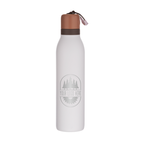 Custom Owala FreeSip Twist 24oz with Laser Engraving - sleepy lavender, engraved logo, front