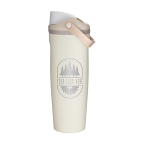Custom Owala FreeSip Sway 30oz with Laser Engraving - lightly toasted, engraved logo, side 1