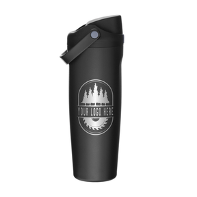 Custom Owala FreeSip Sway 30oz with Laser Engraving - very very dark, engraved logo, side 2
