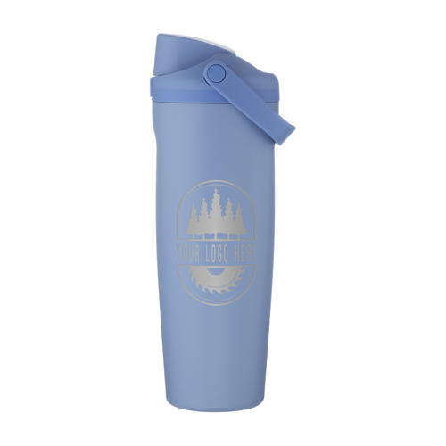 Custom Owala FreeSip Sway 30oz with Laser Engraving - out of the blue, engraved logo, side 1