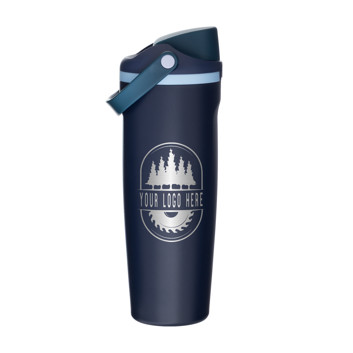 Custom Owala FreeSip Sway 30oz with Laser Engraving - sea captain, engraved logo, side 2