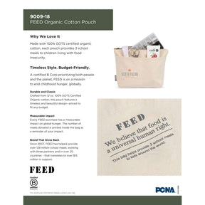 FEED Organic Cotton Pouch - Etchified - Feed - 9009-18NT