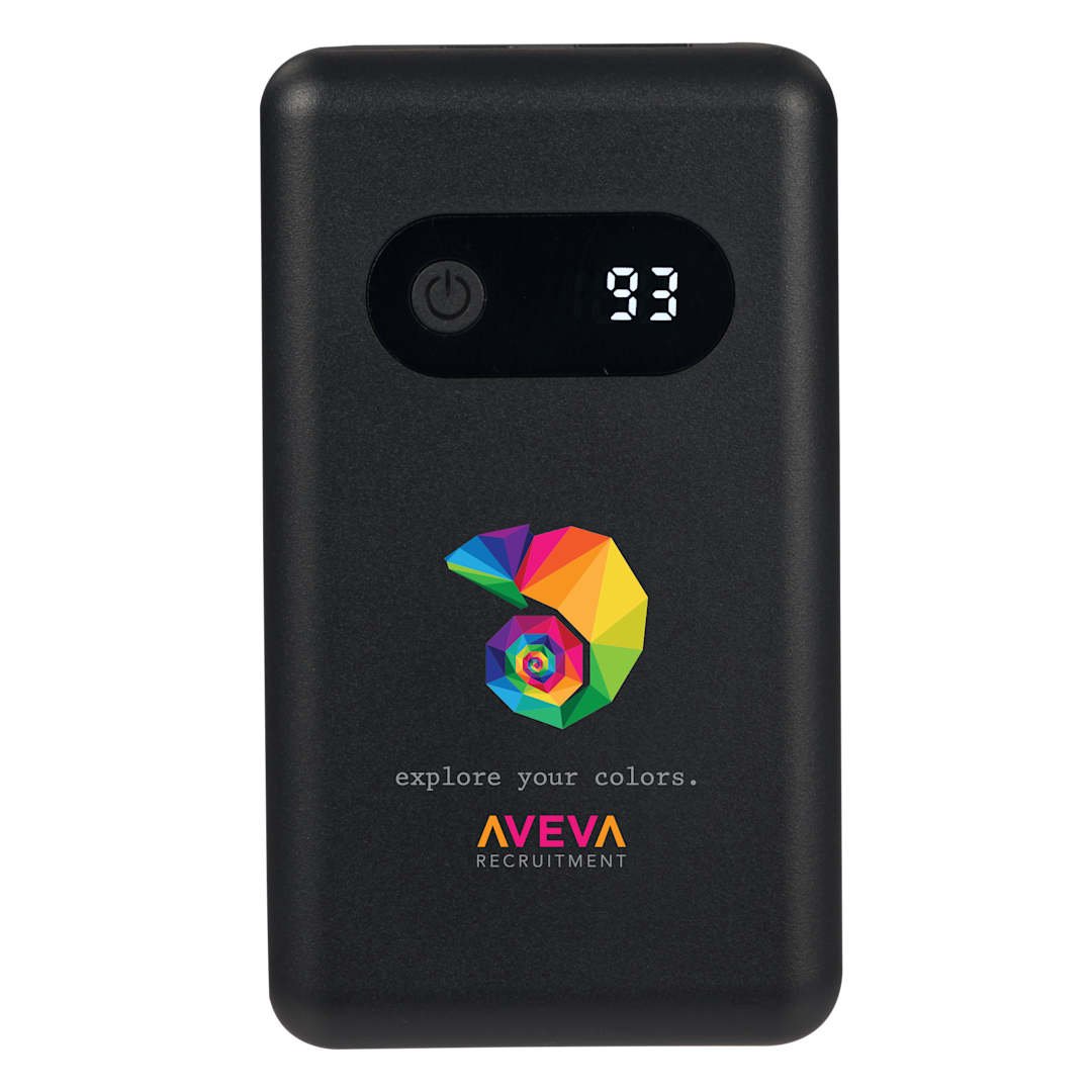 Find My 5000 mAh 18W PD Power Bank/Digital Display - Etchified - PCNA (Leed's/Bullet/Trimark) - 7122-20BK