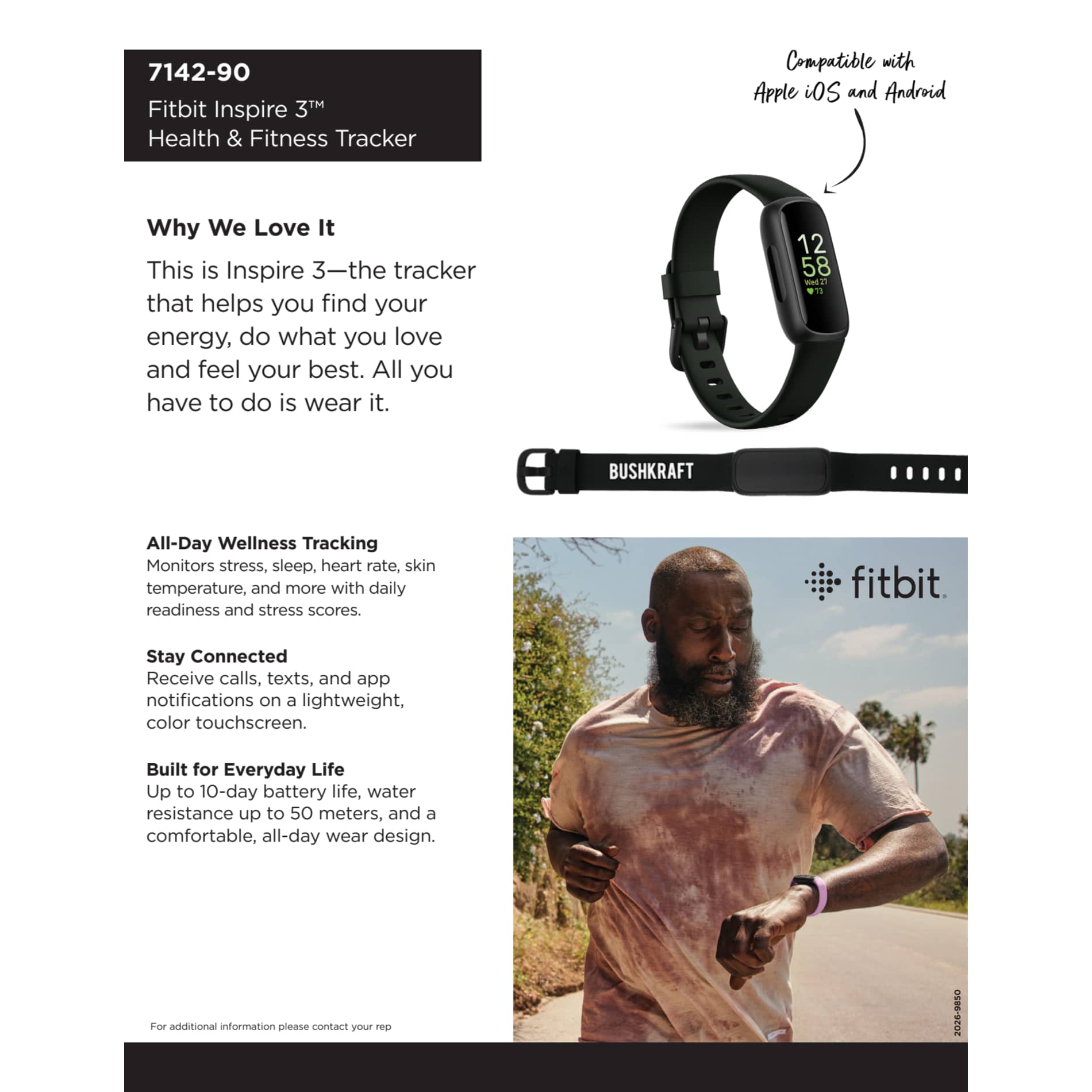 Fitbit Inspire 3 - Etchified - Etchified - 7142-90LI
