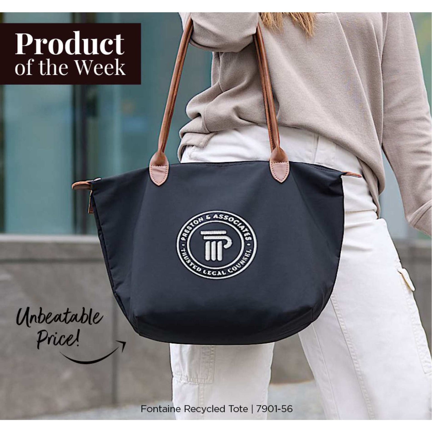 Fontaine Recycled Tote - Etchified - Etchified - 7901-56BK