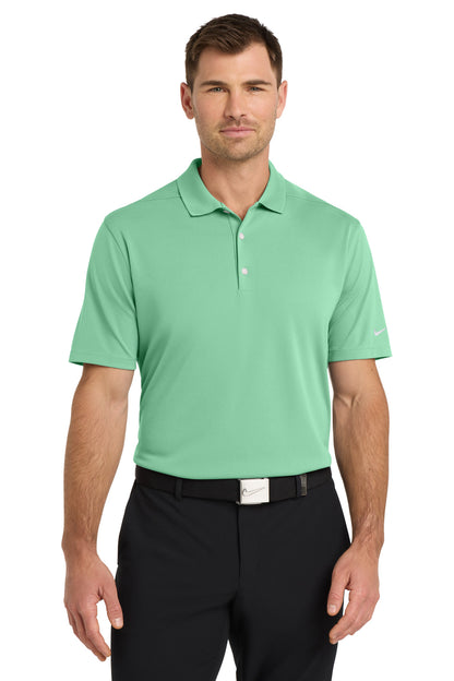 Front View of Mint Nike Dri-FIT Micro Pique 2.0 Polo NKDC1963