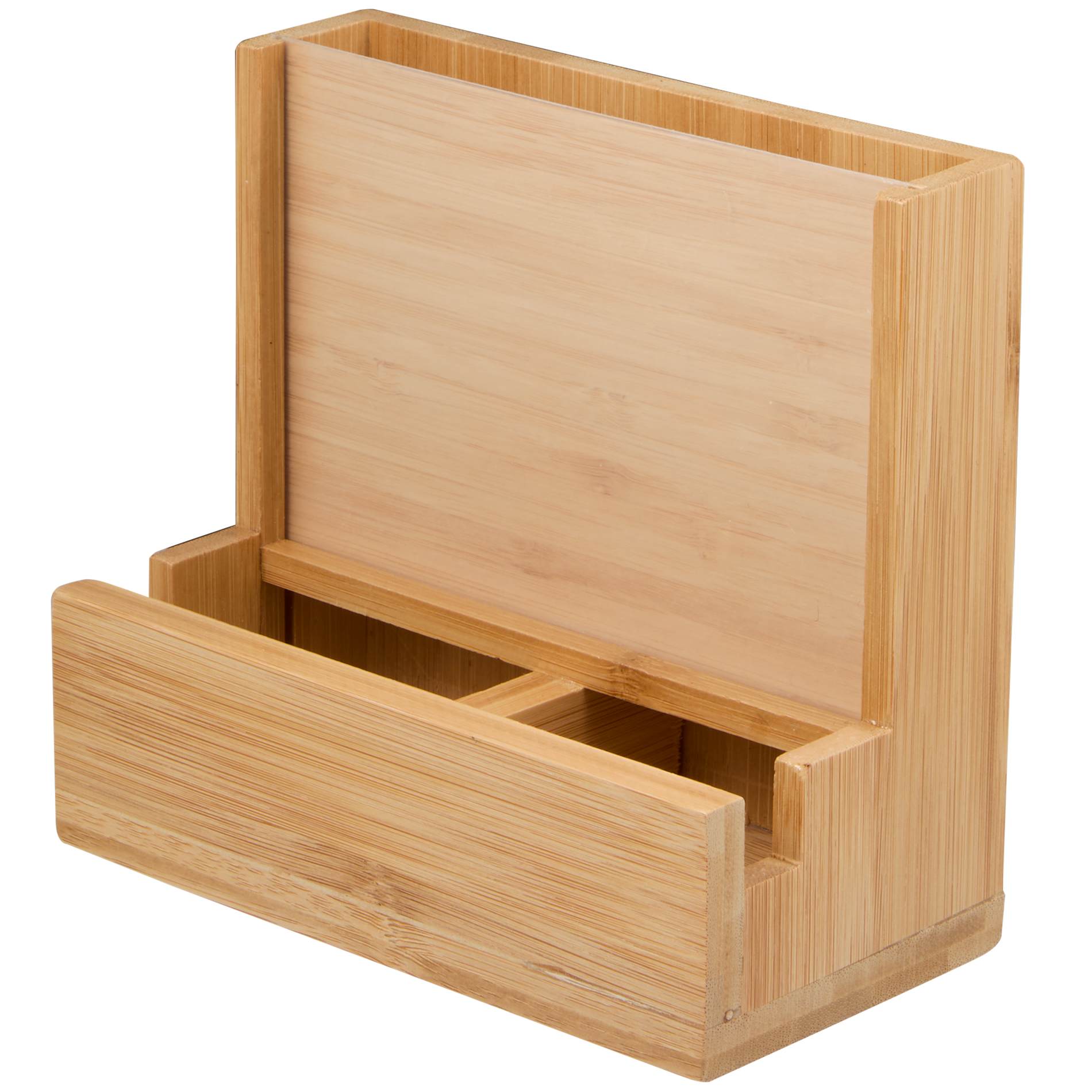 FSC® 100% Bamboo Photo Frame Desktop Organizer - Etchified - Etchified - SM-9035NT