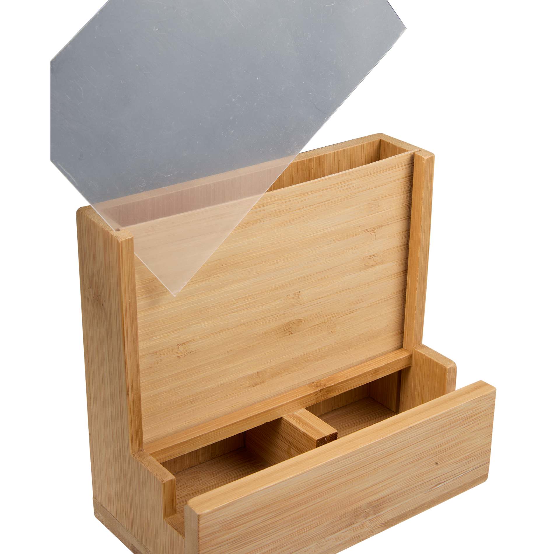 FSC® 100% Bamboo Photo Frame Desktop Organizer - Etchified - Etchified - SM-9035NT