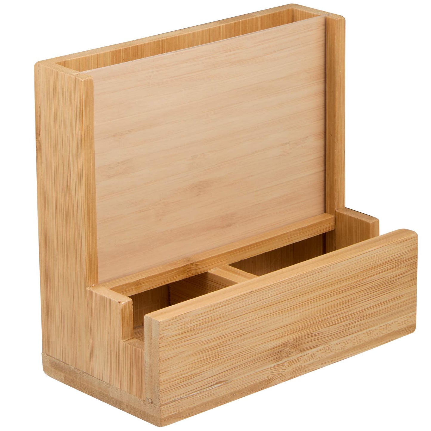 FSC® 100% Bamboo Photo Frame Desktop Organizer - Etchified - Etchified - SM-9035NT