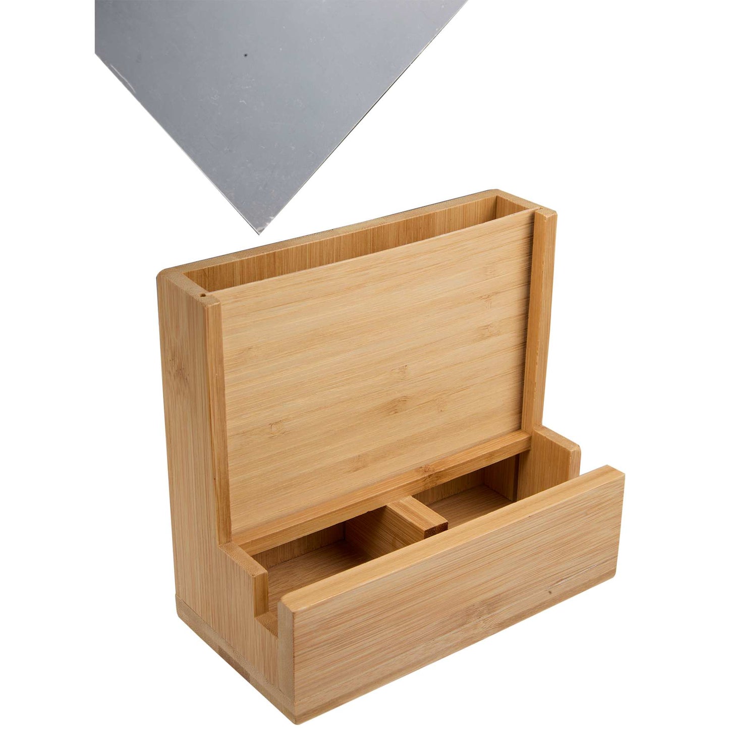 FSC® 100% Bamboo Photo Frame Desktop Organizer - Etchified - Etchified - SM-9035NT