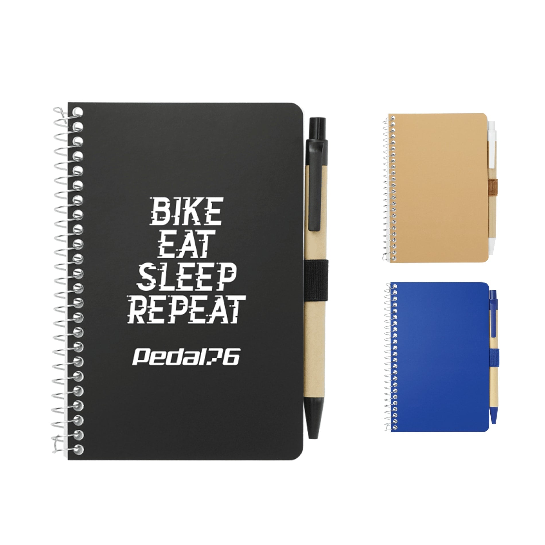 FSC® Mix 4" x 6" Pocket Spiral Notebook with Pen - Etchified - Etchified - SM-4348BL