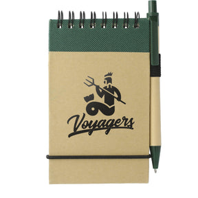 FSC® Mix 5" x 3" Recycled Jotter with Pen - Etchified - Etchified - SM-3429GR