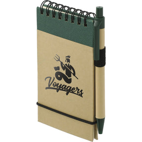 FSC® Mix 5" x 3" Recycled Jotter with Pen - Etchified - Etchified - SM-3429GR