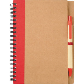 FSC® Mix 5" x 7" Eco Spiral Notebook with Pen - Etchified - Etchified - SM-3468BK