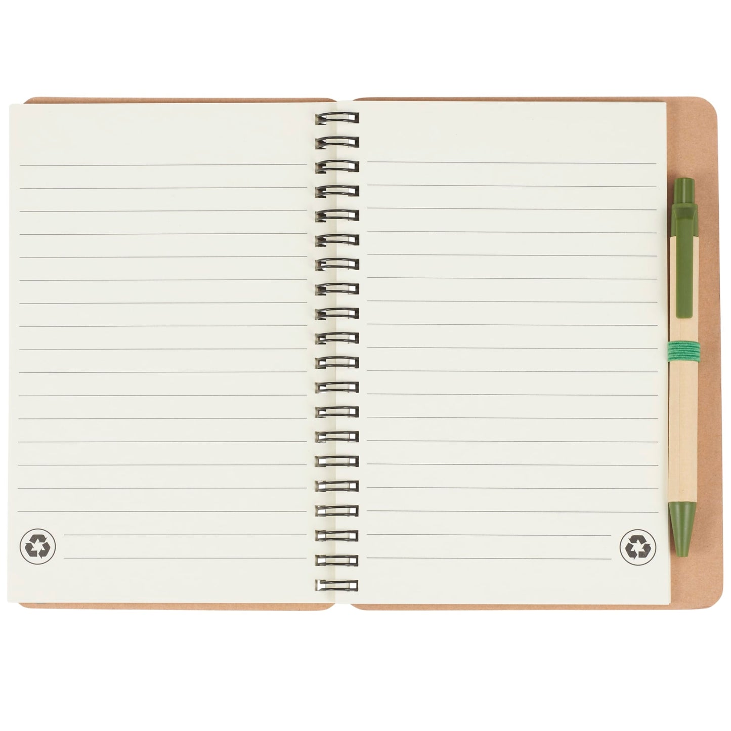 FSC® Mix 5" x 7" Eco Spiral Notebook with Pen - Etchified - Etchified - SM-3468BK
