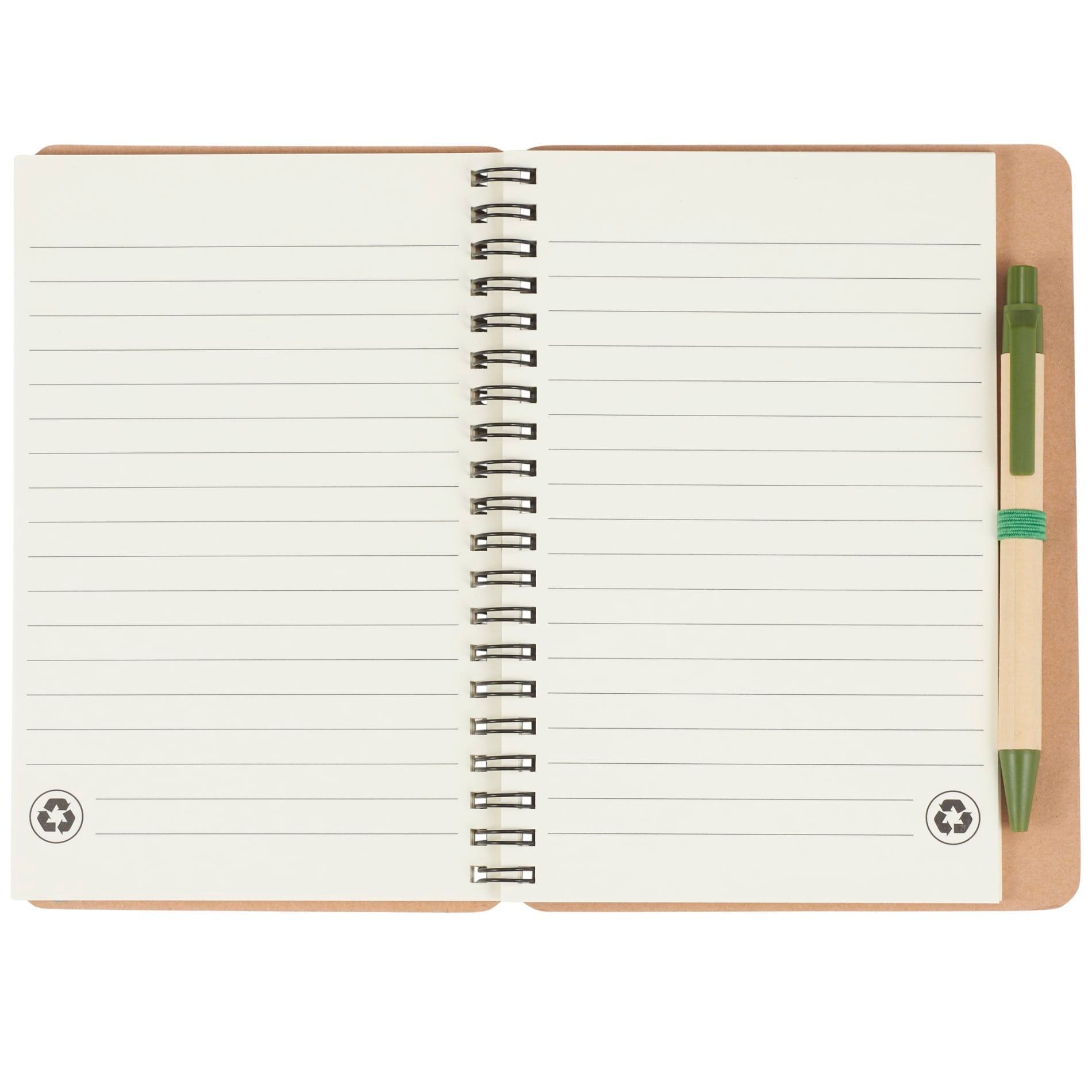 FSC® Mix 5" x 7" Eco Spiral Notebook with Pen - Etchified - Etchified - SM-3468BK