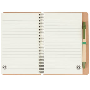 FSC® Mix 5" x 7" Eco Spiral Notebook with Pen - Etchified - Etchified - SM-3468BK