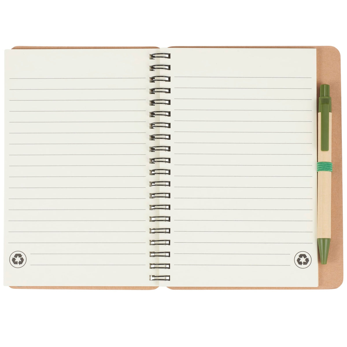 FSC® Mix 5" x 7" Eco Spiral Notebook with Pen - Etchified - Etchified - SM-3468BK