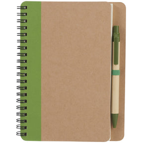 FSC® Mix 5" x 7" Eco Spiral Notebook with Pen - Etchified - Etchified - SM-3468BK