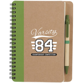 FSC® Mix 5" x 7" Eco Spiral Notebook with Pen - Etchified - Etchified - SM-3468BK