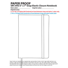 FSC® Mix 5" x 7" Snap Elastic Closure Notebook - Etchified - Etchified - SM-3443BK