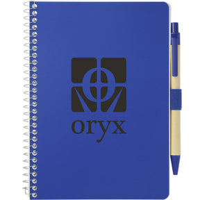 FSC® Mix 5” x 7” Spiral Notebook with Pen - Etchified - Etchified - SM-4347BL