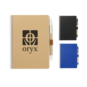FSC® Mix 5” x 7” Spiral Notebook with Pen - Etchified - Etchified - SM-4347NT