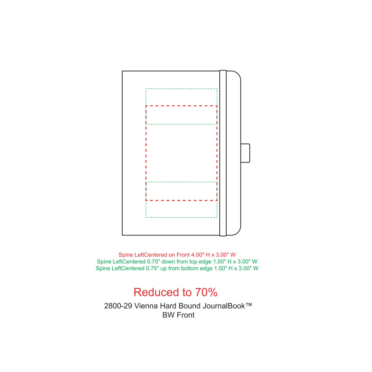 FSC® Mix 5" x 7" Vienna Hard Bound Journal - Etchified - Etchified - 2800-29RD