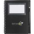 FSC® Mix 5.5" x 7" Star Spiral Notebook with Pen - Etchified - Etchified - SM-3457BK