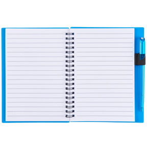 FSC® Mix 5.5" x 7" Star Spiral Notebook with Pen - Etchified - Etchified - SM-3457WH
