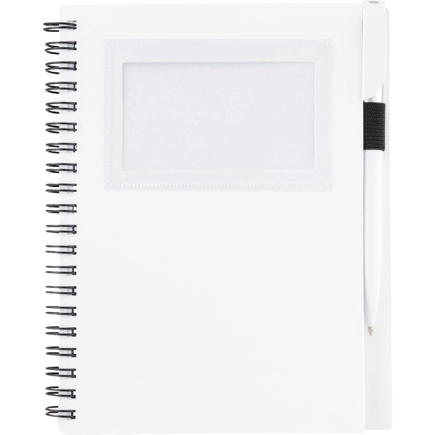 FSC® Mix 5.5" x 7" Star Spiral Notebook with Pen - Etchified - Etchified - SM-3457WH