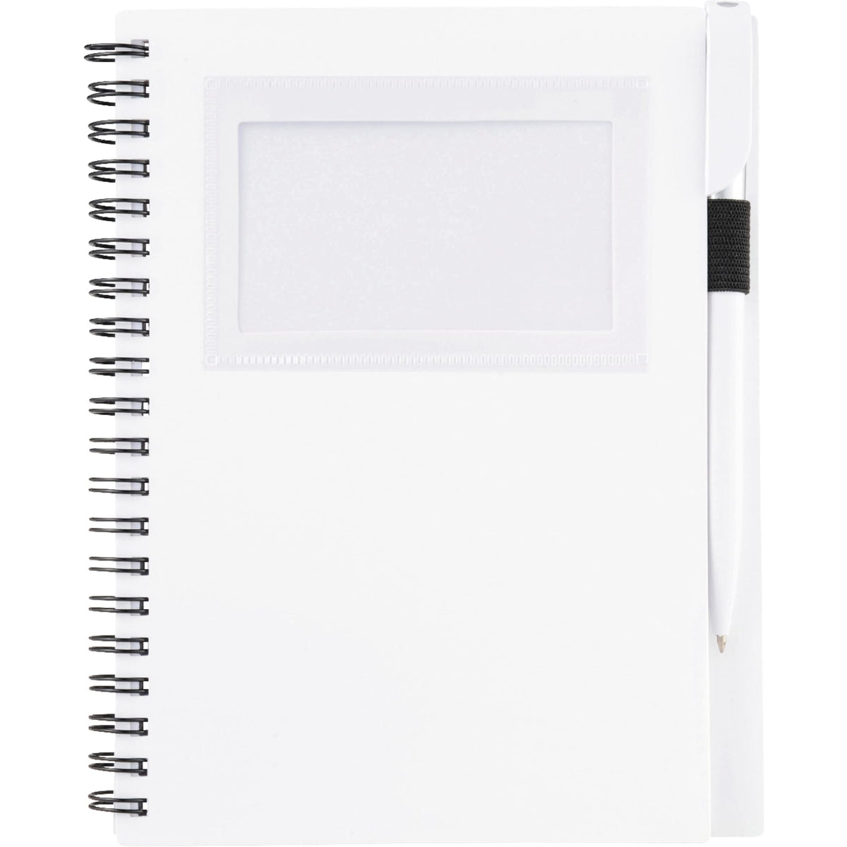 FSC® Mix 5.5" x 7" Star Spiral Notebook with Pen - Etchified - Etchified - SM-3457WH