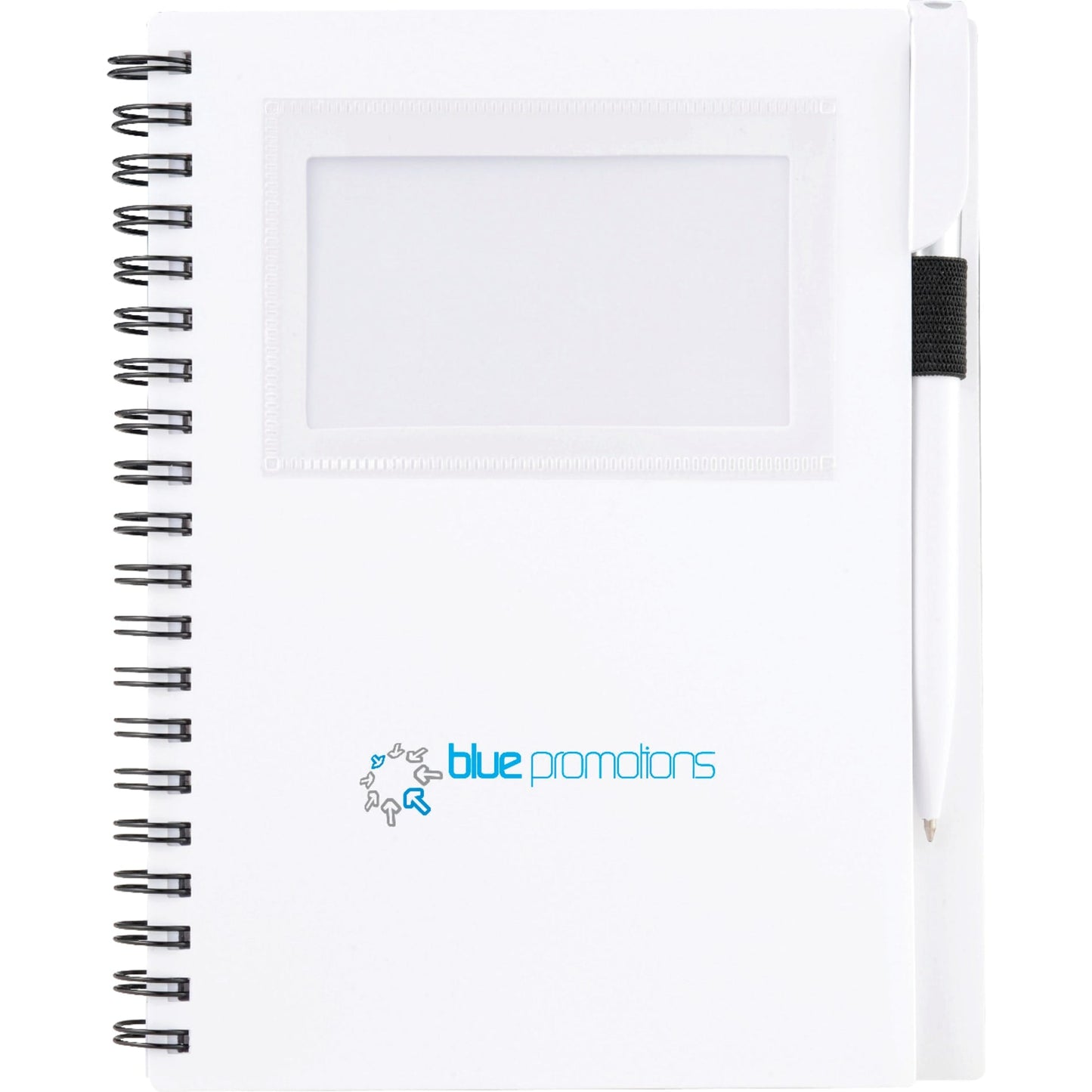 FSC® Mix 5.5" x 7" Star Spiral Notebook with Pen - Etchified - Etchified - SM-3457WH
